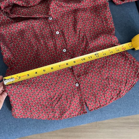 Ann Taylor 100% Silk Red Blouse 4P - Picture 4 of 5